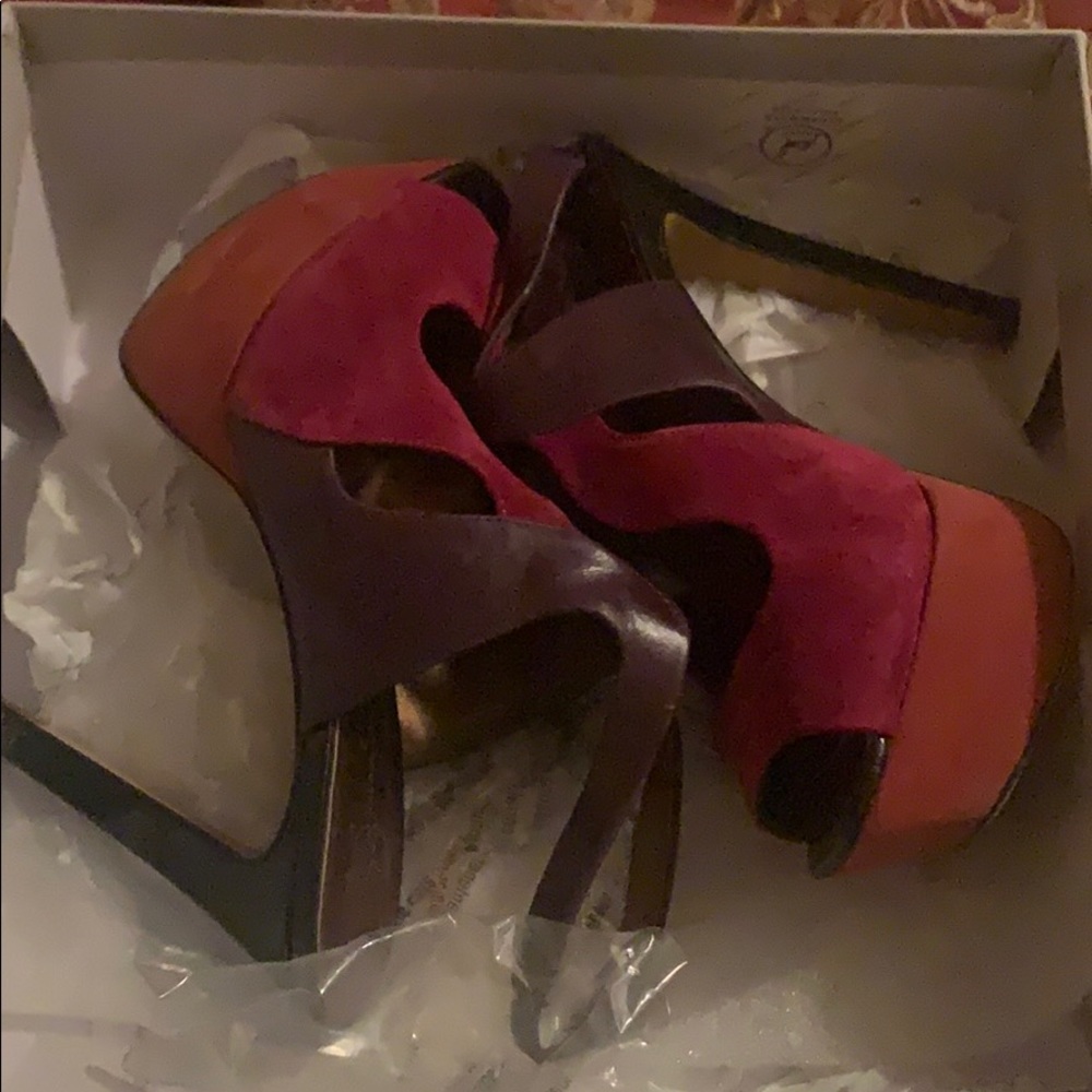 Multi colored heels